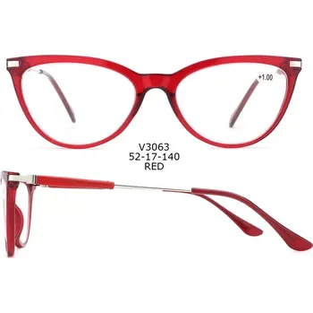 Brýle na čtení Dioptrické brýle V3063 / +3,00 red flex
