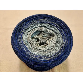 Příze Nová Symfonie soumraku 3-nitka 1200m s hedvábím (Duhové klubko Nová Symfonie soumraku s hedvábnou nitkou)