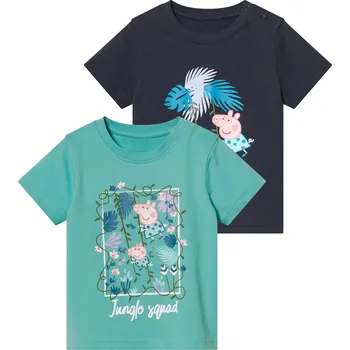 Chlapecké tričko Chlapecké triko, 2 kusy (navy modrá / tyrkysová, 98/104)