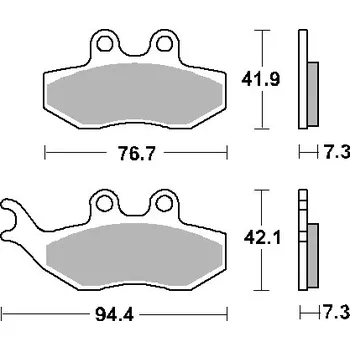 Brzdová destička SBS brzdové destičky KH194 STREET STANDART keramické barva černá (SBS brzdové destičky KH194 STREET STANDART keramické barva černá)