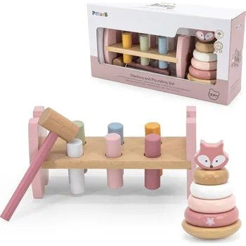 zatloukačka Viga Dřevěná zatloukačka a pyramida - liška