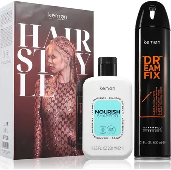 Kosmetická sada Kemon Nourish vyživující šampon na vlasy 250 ml + lak na vlasy 300 ml kosmetická sada