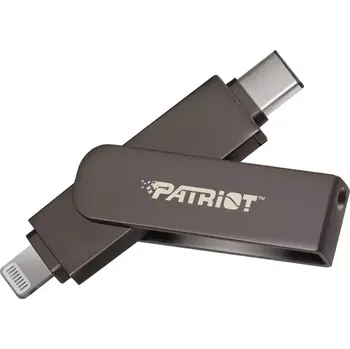 Ukládání dat Patriot iLuxe Stick C MFi/128GB/USB 3.2/Lightning + USB-C/Černá