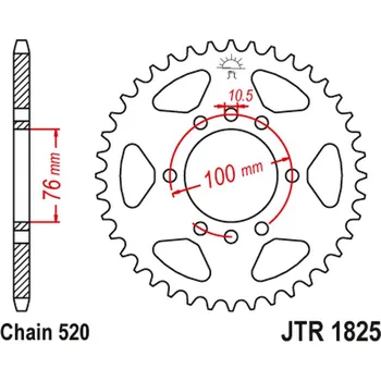 Auto-moto JT rozeta 823 47 SUZUKI VL 250 INTRUDER LC 00-04; LT 250/300 86-89; GN 400 80-82; LT 500 88-92,DR 500 81-83, DR 750 88 (SR41B) (82347JT) (řetěz520) (JT rozeta 823 47 SUZUKI VL 250 INTRUDER LC 00-04; LT 250/300 86-89; GN 400 80-82; LT 500 88-92,DR 500 81-8