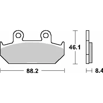 Brzdová destička SBS brzdové destičky KH124 STREET STANDART keramické barva černá (SBS brzdové destičky KH124 STREET STANDART keramické barva černá)