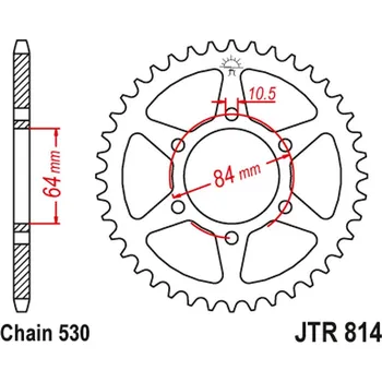 Řetězová sada pro motocykl JT rozeta 814 44 SUZUKI GSX 400 80-84 (81444JT) (řetěz 530) (JT rozeta 814 44 SUZUKI GSX 400 80-84 (81444JT) (řetěz 530))