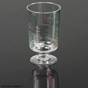 Jednorázové nádobí Pohárek krystal na stopce 0,1 l - Pohárek krystal na stopce 0,1