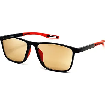 Brýle na čtení Samozabarvovací dioptrické brýle F04 / +3,50 black/red clear-brown