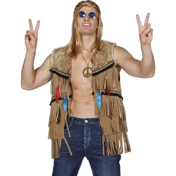 Karnevalový kostým Wilbers - Pánská vesta indiánská - L
