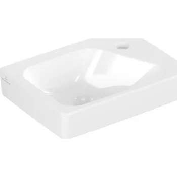 Umyvadlo Villeroy & Boch Architectura umývátko 36x26,5 cm, otvor pro baterii vpravo, s přepadem, bílá Alpin