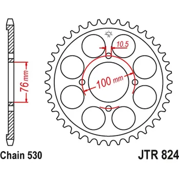 Auto-moto JT rozeta 817 46 SUZUKI GSX 600F 85-88 (81746JT) (řetěz 530) (JT rozeta 817 46 SUZUKI GSX 600F 85-88 (81746JT) (řetěz 530))