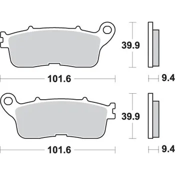 Brzdová destička SBS brzdové destičky KH636 STREET PERFORMANCE (EXCEL) sintrované barva zlatá (SBS brzdové destičky KH636 STREET PERFORMANCE (EXCEL) sintrované barva zlatá)
