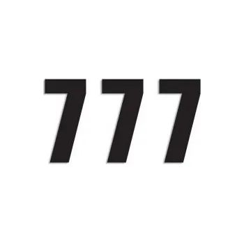 Samolepicí dekorace na vozidlo BLACKBIRD samolepka startovací číslo 16cm X 7,5cm jednoduché, barva černá NR7 (3kusů) (BLACKBIRD samolepka startovací číslo 16cm X 7,5cm jednoduché, barva černá NR7 (3kusů))