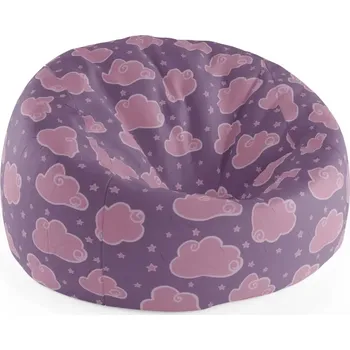 Sedací pytel Sablio Sedací vak Cocoon Růžové obláčky - 75 x 45 x 35 cm