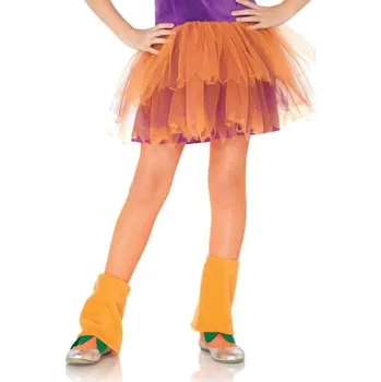 Karnevalový doplněk Leg Avenue - Dívčí punčochy síťované oranžové - 11-13 years