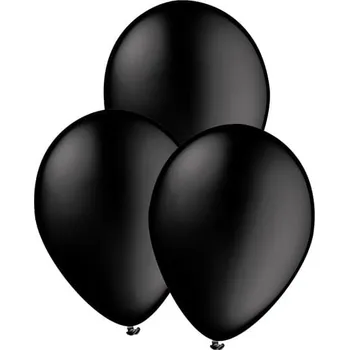 Balónek Funiglobal - 10 černých balónků - Plain Colours -