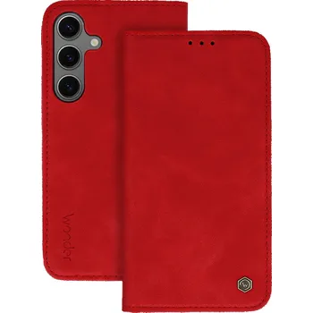 Pouzdro na mobilní telefon Knížkové pouzdro Wonder Smart pro Samsung Galaxy S25 Edge červené