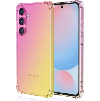 Pouzdro na mobilní telefon Kryt Samsung A36 Shock duhový růžovo-žlutý (obal neboli pouzdro na Samsung A36)