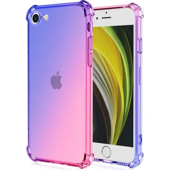 Pouzdro na mobilní telefon Kryt iPhone 16e Shock duhový modro-růžový (obal neboli pouzdro na iPhone 16e)