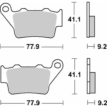 Brzdová destička SBS brzdové destičky KH208 STREET STANDART keramické barva černá (SBS brzdové destičky KH208 STREET STANDART keramické barva černá)
