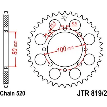 Auto-moto JT rozeta 819 41 SUZUKI GZ 250 MARAUDER (99-10), GN 250 (82-99) (81941JT) (řetěz 520) (JT rozeta 819 41 SUZUKI GZ 250 MARAUDER (99-10), GN 250 (82-99) (81941JT) (řetěz 520))
