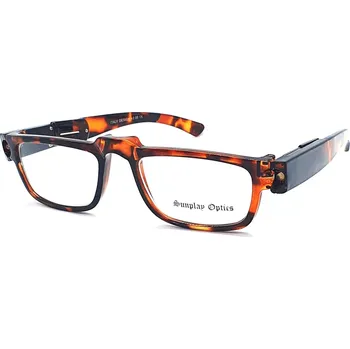 Brýle na čtení SUNPLAY Dioptrické brýle s LED osvětlením 1004 +3,50 hnědá