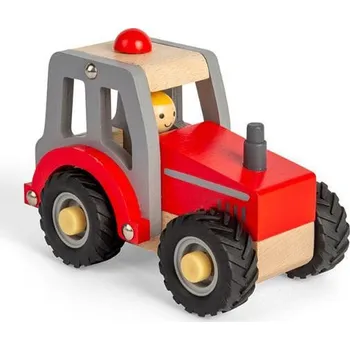 Hračka pro nejmenší Bigjigs Toys Traktor Červený
