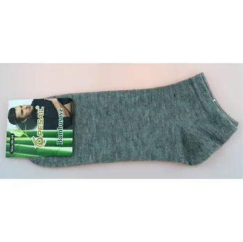 PESAIL Pánské bambusové kotníkové ponožky šedé Velikost: 43 - 47