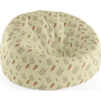 Sedací pytel Sablio Sedací vak Cocoon Zajíček s mrkví - 75 x 45 x 35 cm