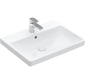 Umyvadlo Villeroy & Boch Avento umyvadlo 60x47 cm, otvor pro baterii, s přepadem, bílá Alpin