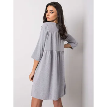 Dámské šaty Šedé volné šaty RV-