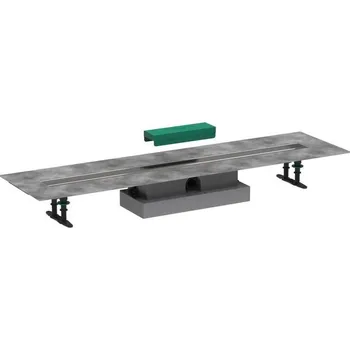 Odvodňovací žlab Hansgrohe Raindrain Set pro plochou instalaci lineárního sprchového žlabu 1000 mm, nerez