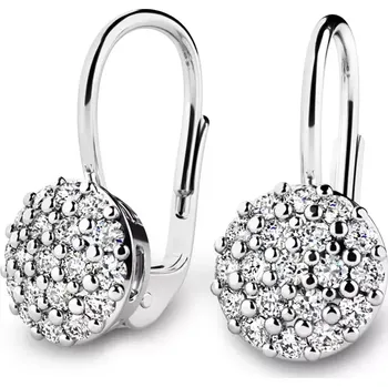 Náušnice Dámské náušnice bílé zlato 585/1000 přírodní diamant G/SI 10955-B-DIA