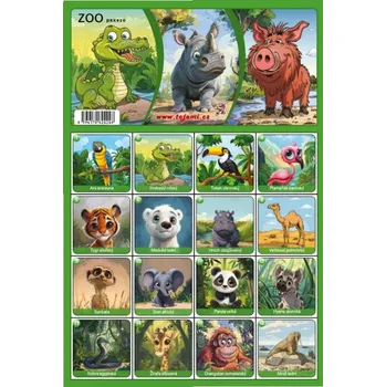 Pexeso Pexeso, ZOO KRESLENÉ, A4, 1 kus