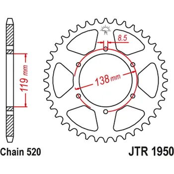 Řetězová sada pro motocykl JT rozeta 213 48 HUSABERG FC/FE/MX 350/400/499/501/600 92-99 (21348JT) (řetěz520) (JT rozeta 213 48 HUSABERG FC/FE/MX 350/400/499/501/600 92-99 (21348JT) (řetěz520))
