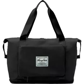 Cestovní taška Zaparkorun Dámská skládací cestovní taška Foldaway Travel Bag černá