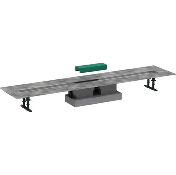 Odvodňovací žlab Hansgrohe Raindrain Set pro standardní instalaci lineárního sprchového žlabu 1200 mm, nerez