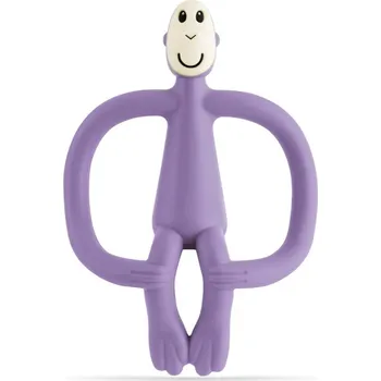 Hračka pro kojence Matchstick Monkey Teething Toy and Gel Applicator kousátko s kartáčkem 2 v 1 Purple 1 ks