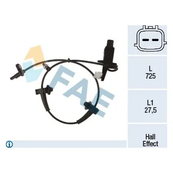 ABS Snímač počtu otáček kol FAE 78487