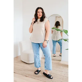 Dámská tunika Dámská lněná tunika LINEN béžová - TLITBEXL