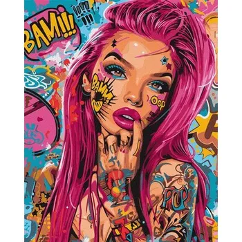 Set školních potřeb Malowanie po numerach - Plama kolorów 40x50cm