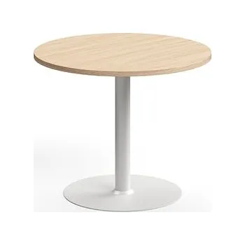 Jídelní stůl Stůl VERTICUS, Ø900x720 mm, dub/bílá