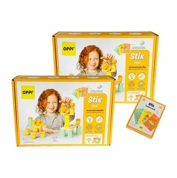 ostatní stavebnice OPPI Stix balanční stavebnice 120 dílů, kreativní karty