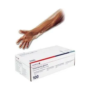 Rukavice Rukavice jednor. dlouhé Sensit.,oranž, dámské100ksCVET