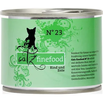 Krmivo pro kočku catz finefood - č. 23 Hovězí & Kachna 6x200 g