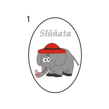 Informační tabulka Samolepky OZNAČENÍ TŘÍD - Slůňátka č.1 8504-59