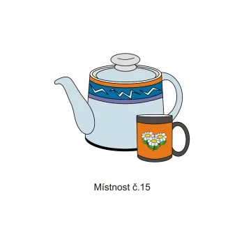 Informační tabulka Samolepky OZNAČENÍ TŘÍD - Místnost č.15 8504-00