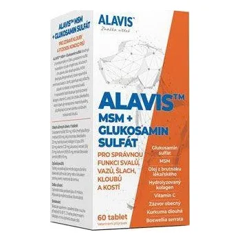 Kloubní výživa pro psa a kočku Alavis MSM+Glukosamin sulfát 60tbl