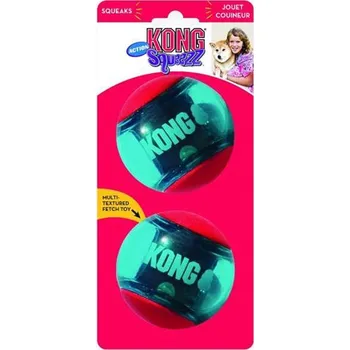 Hračka pro psa Hračka Kong Dog Squeezz Action Lopta s pískatkom, guma termoplastická, L (2ks/bal.)