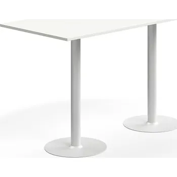 Jídelní stůl Barový stůl ALVA, 1800x800x1000 mm, vysokotlaký laminát, bílá